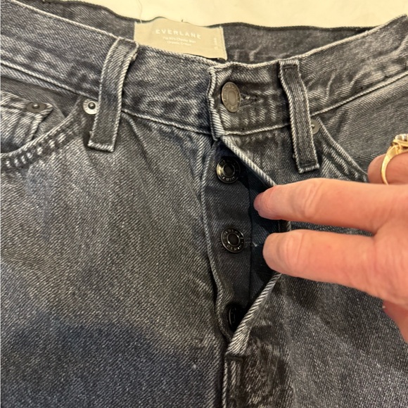 Everlane 90s Cheeky Jean Size 25 Ankle Black Organic Cotton Straight Leg Denim - Picture 6 of 16